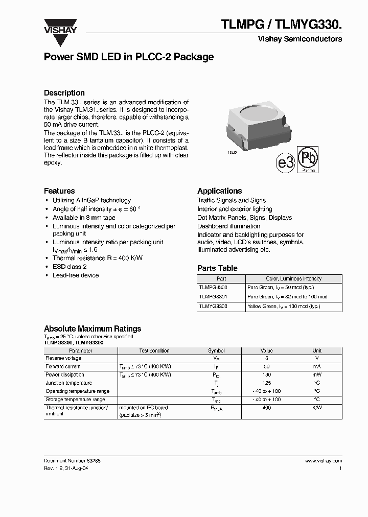 TLMYG3300_8875918.PDF Datasheet