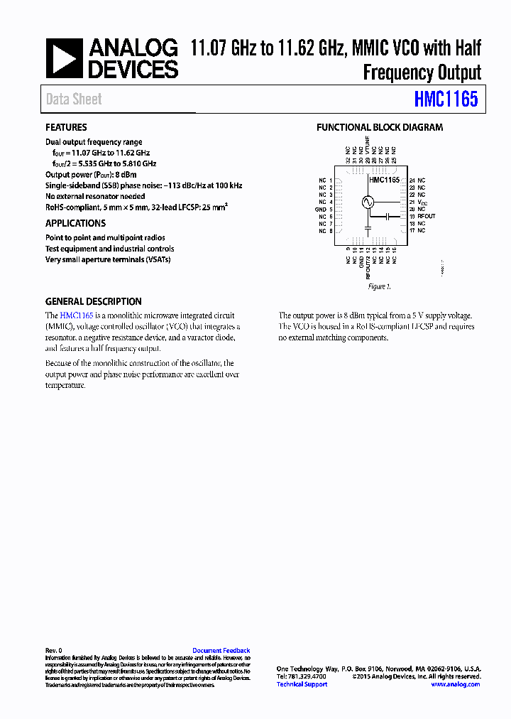 HMC1165LP5ETR_8878140.PDF Datasheet