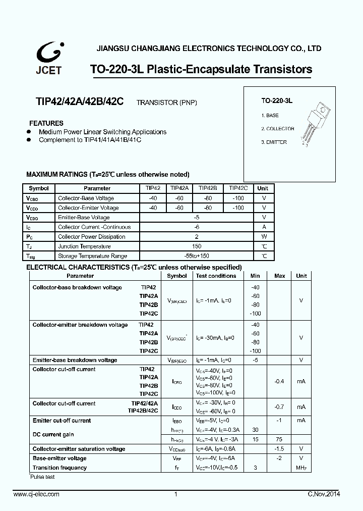 TIP42_8877441.PDF Datasheet