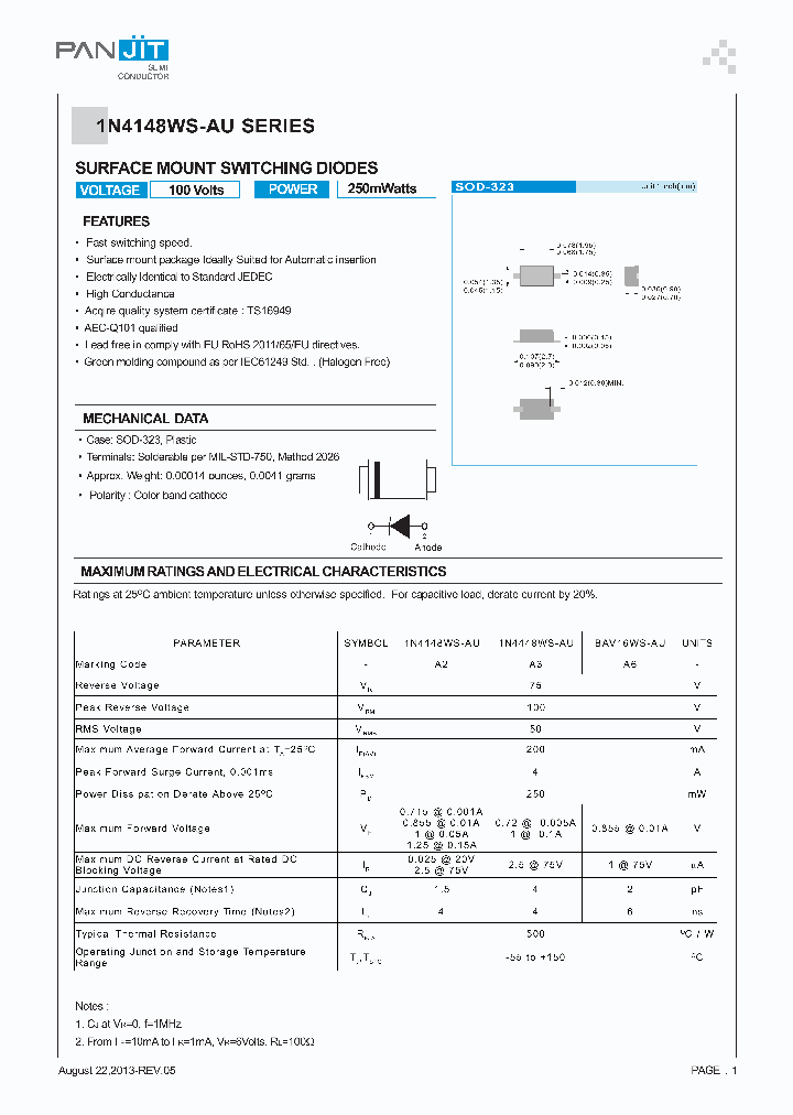 1N4148WS-AU_8880534.PDF Datasheet