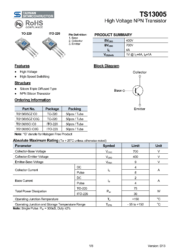 TS13005CIC0_8882718.PDF Datasheet