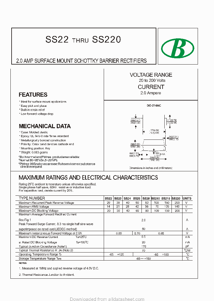 SS28-80V-DO-214AC_8889332.PDF Datasheet