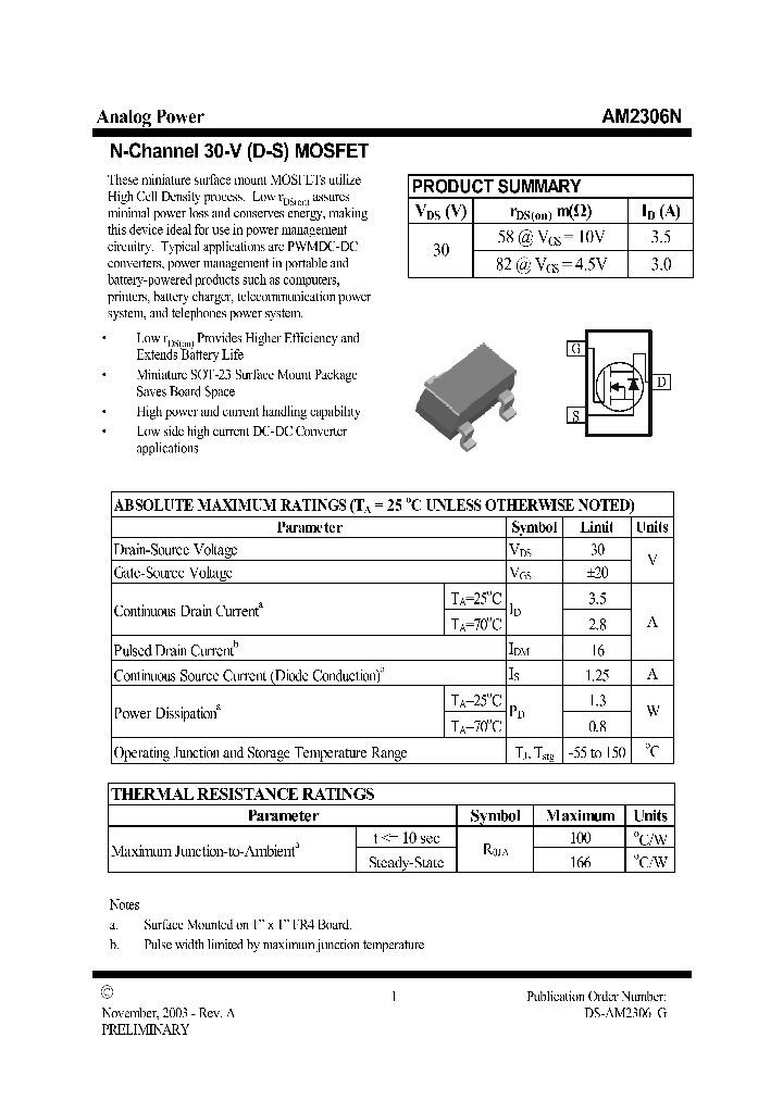 AM2306N_8889109.PDF Datasheet