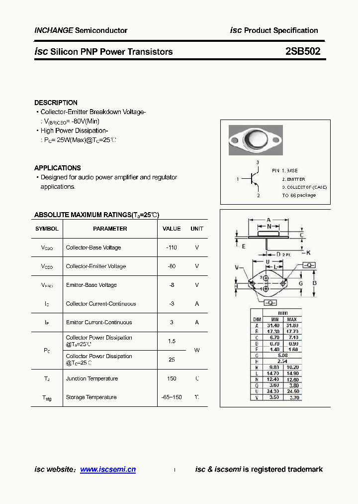 2SB502_8889371.PDF Datasheet