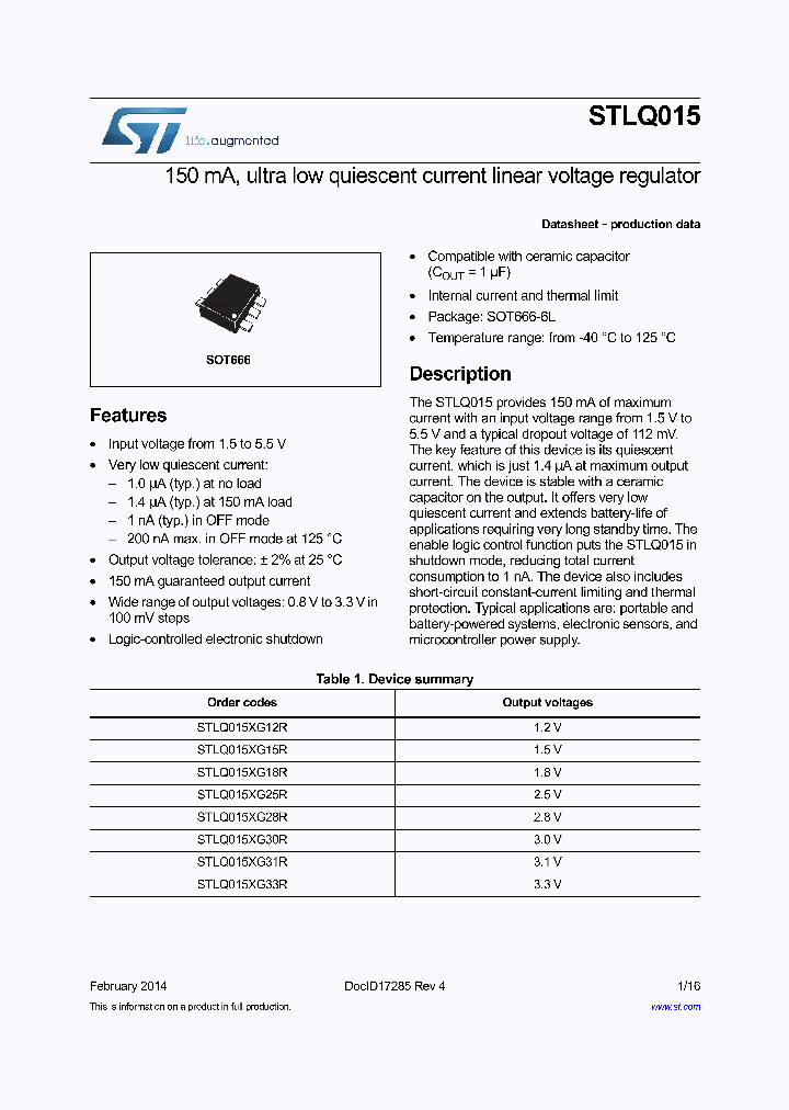 STLQ015XG12R_8891630.PDF Datasheet