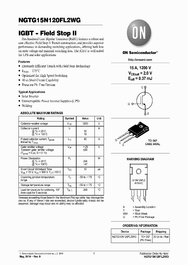 NGTG15N120FL2WG_8898387.PDF Datasheet