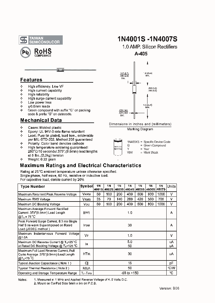 1N4007S_8900236.PDF Datasheet