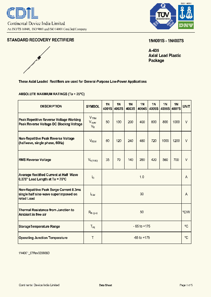 1N4007S_8900239.PDF Datasheet