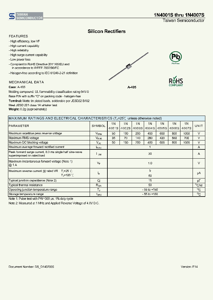 1N4007S_8900243.PDF Datasheet