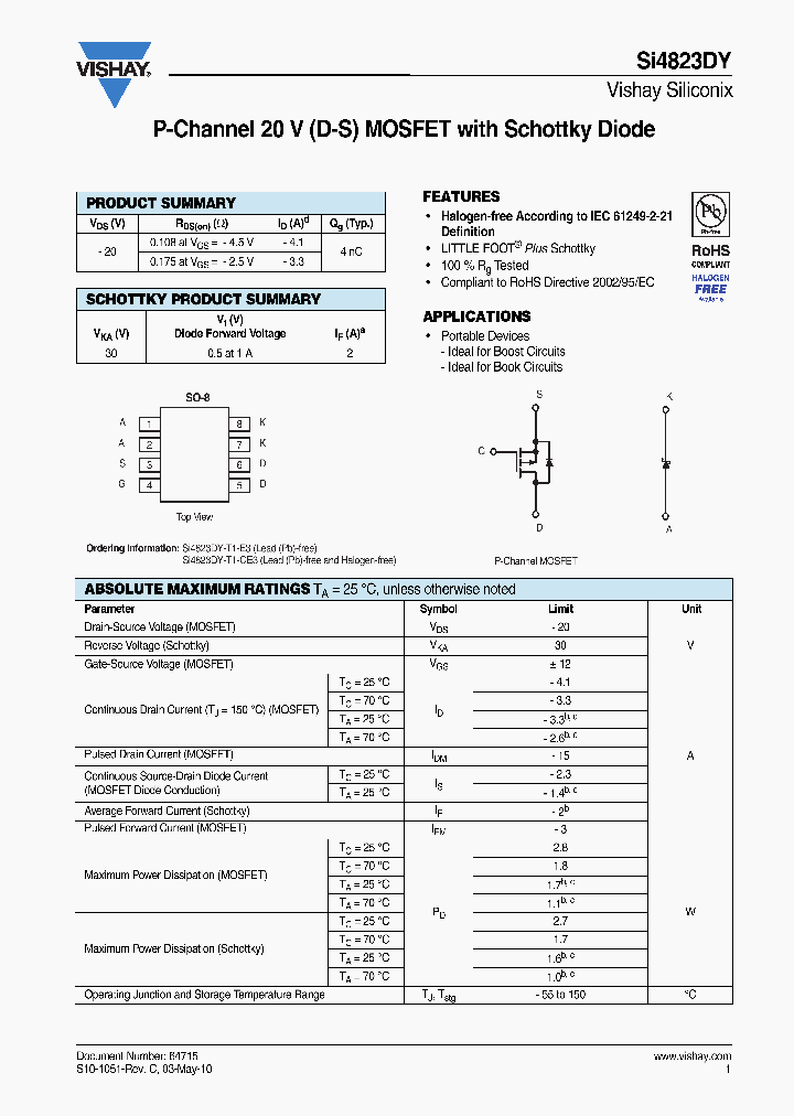 SI4823DY_8901190.PDF Datasheet