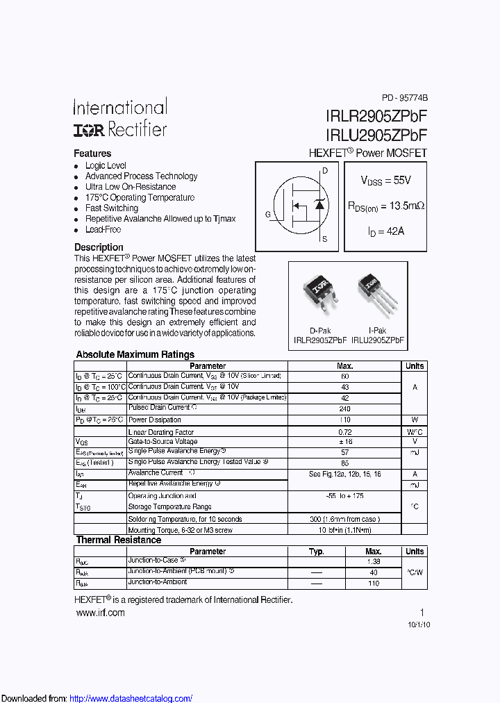 IRLU2905ZPBF_8904669.PDF Datasheet
