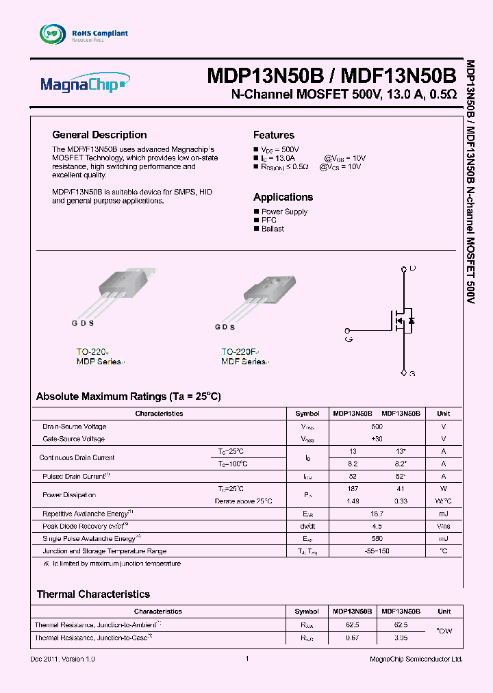 MDF13N50B_8906004.PDF Datasheet
