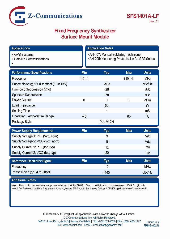 SFS1401A-LF_8907847.PDF Datasheet