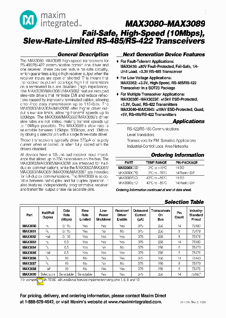 MAX3080CPD_8908399.PDF Datasheet