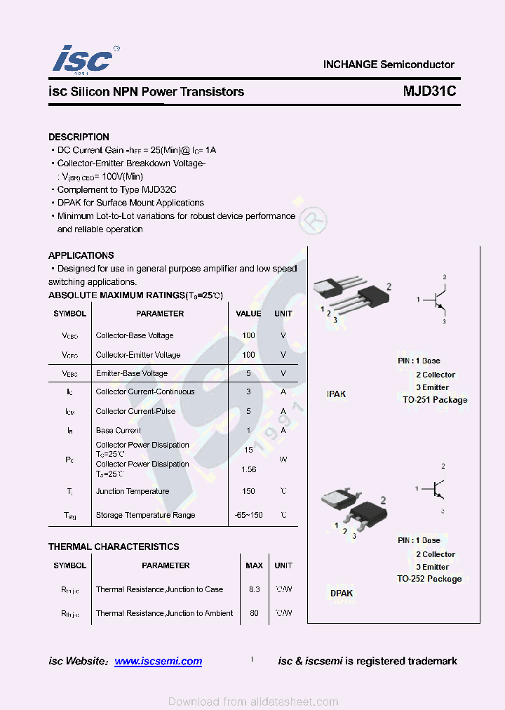 MJD31C-17_8908755.PDF Datasheet
