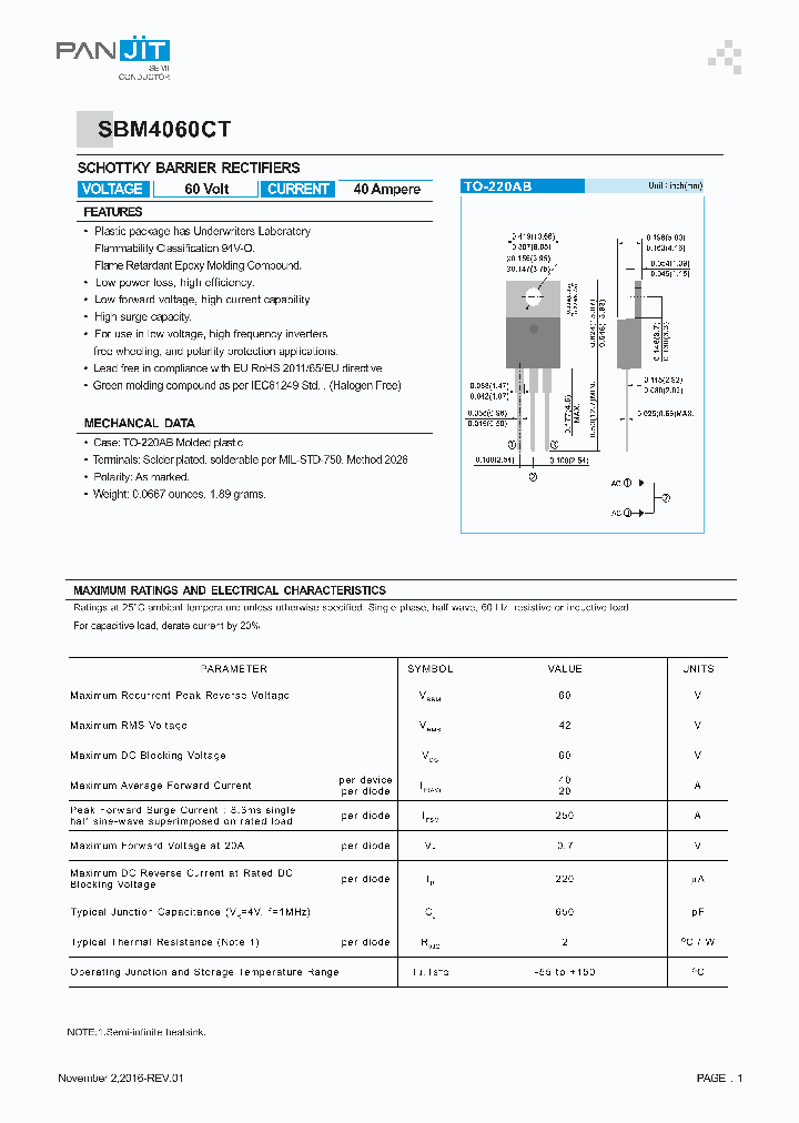 SBM4060CT-16_8909330.PDF Datasheet