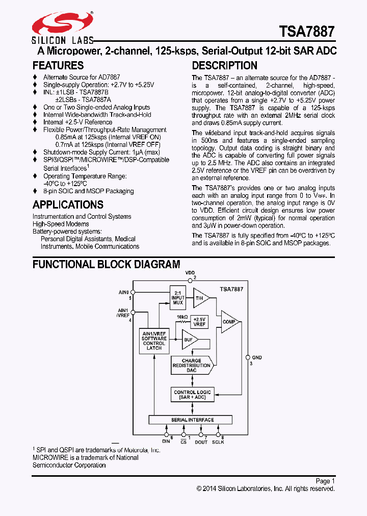 TSA7887ARMZ_8909627.PDF Datasheet