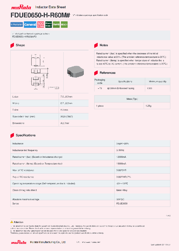 FDUE0650-H-R60M_8910250.PDF Datasheet