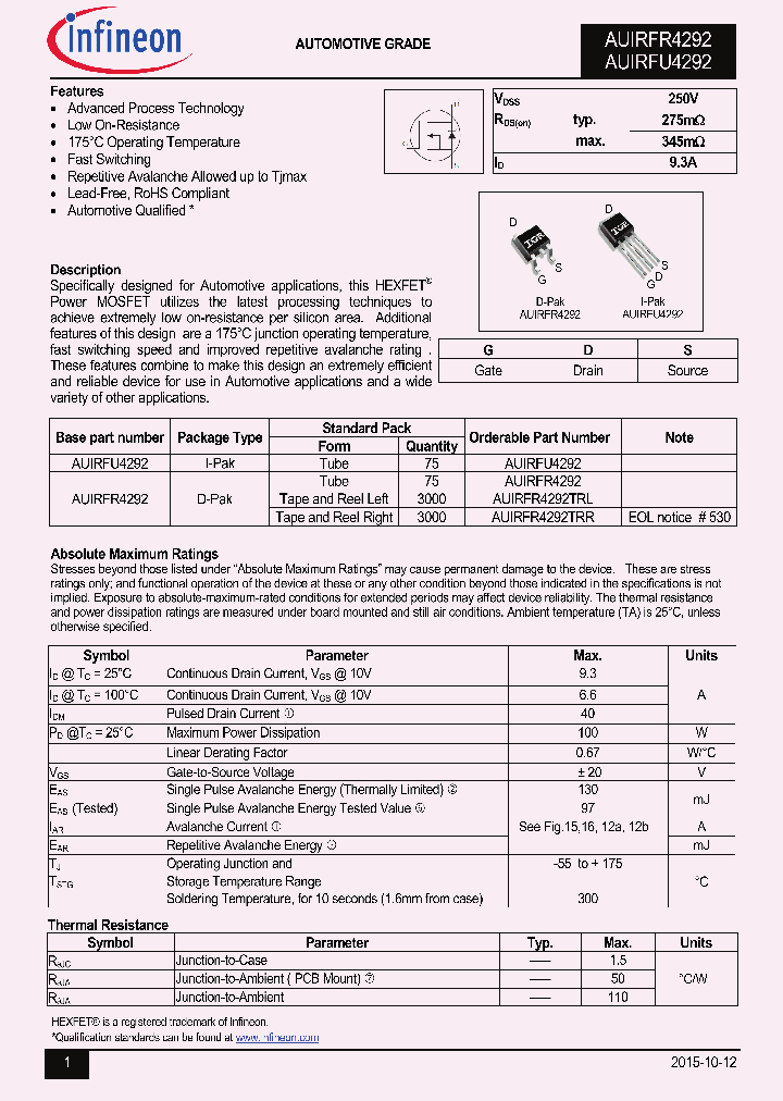 AUIRFU4292_8910868.PDF Datasheet