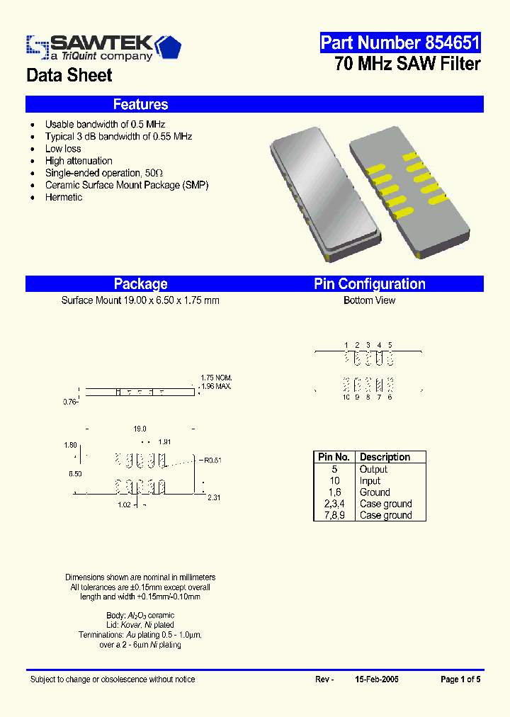 854651-15_8914648.PDF Datasheet