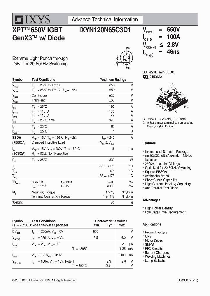 IXYN120N65C3D1_8916523.PDF Datasheet