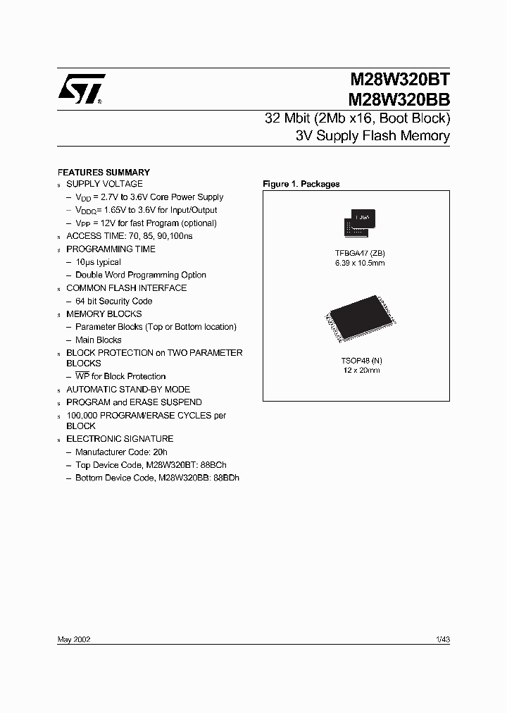 M28W320BT_8918021.PDF Datasheet