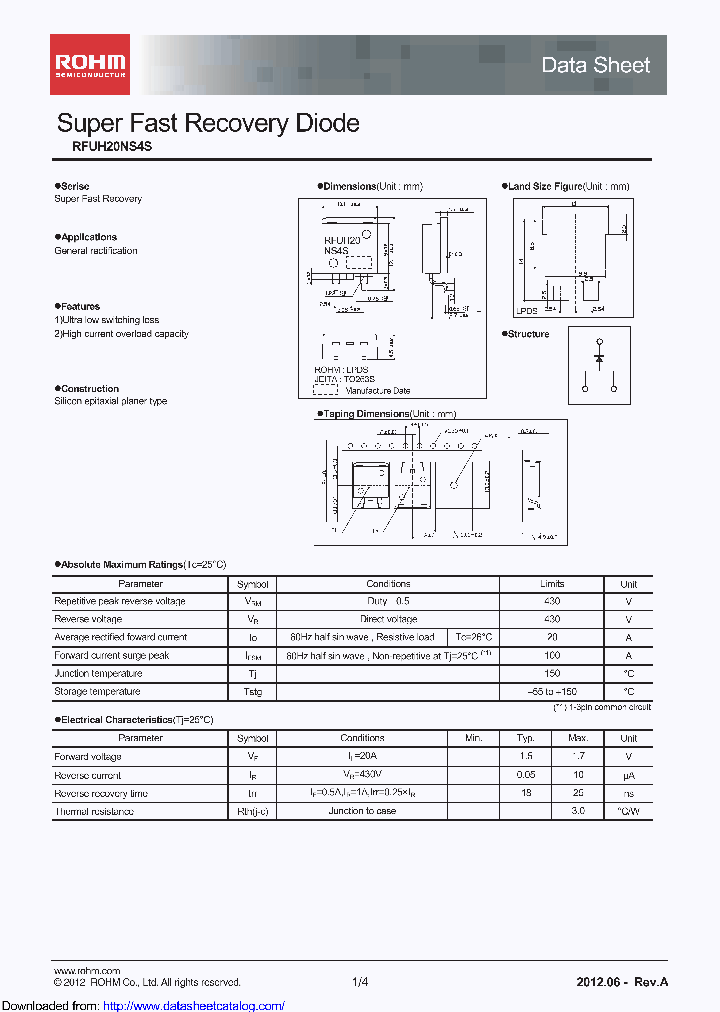RFUH20NS4STL_8919021.PDF Datasheet