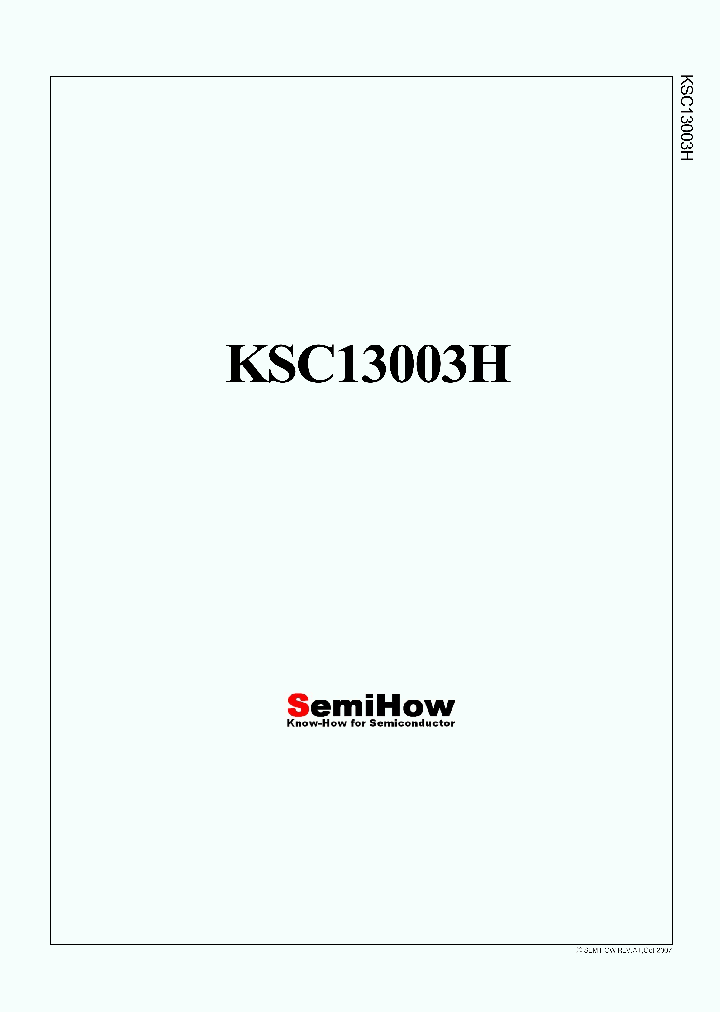 KSC13003H_8920687.PDF Datasheet