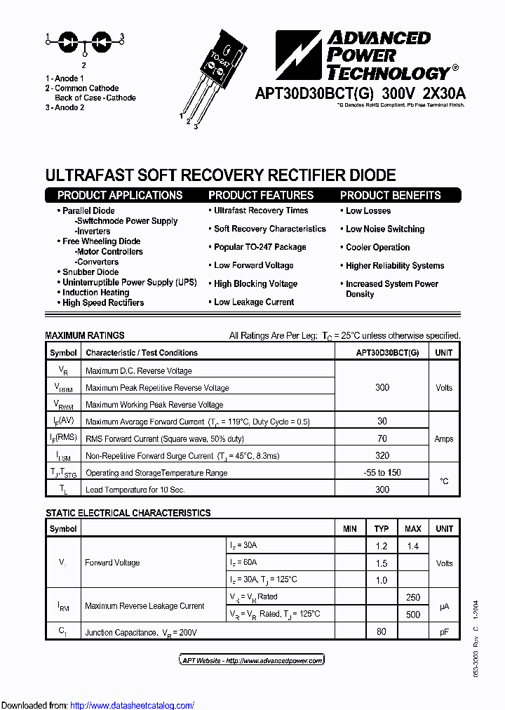 APT30D30BCTG_8925851.PDF Datasheet