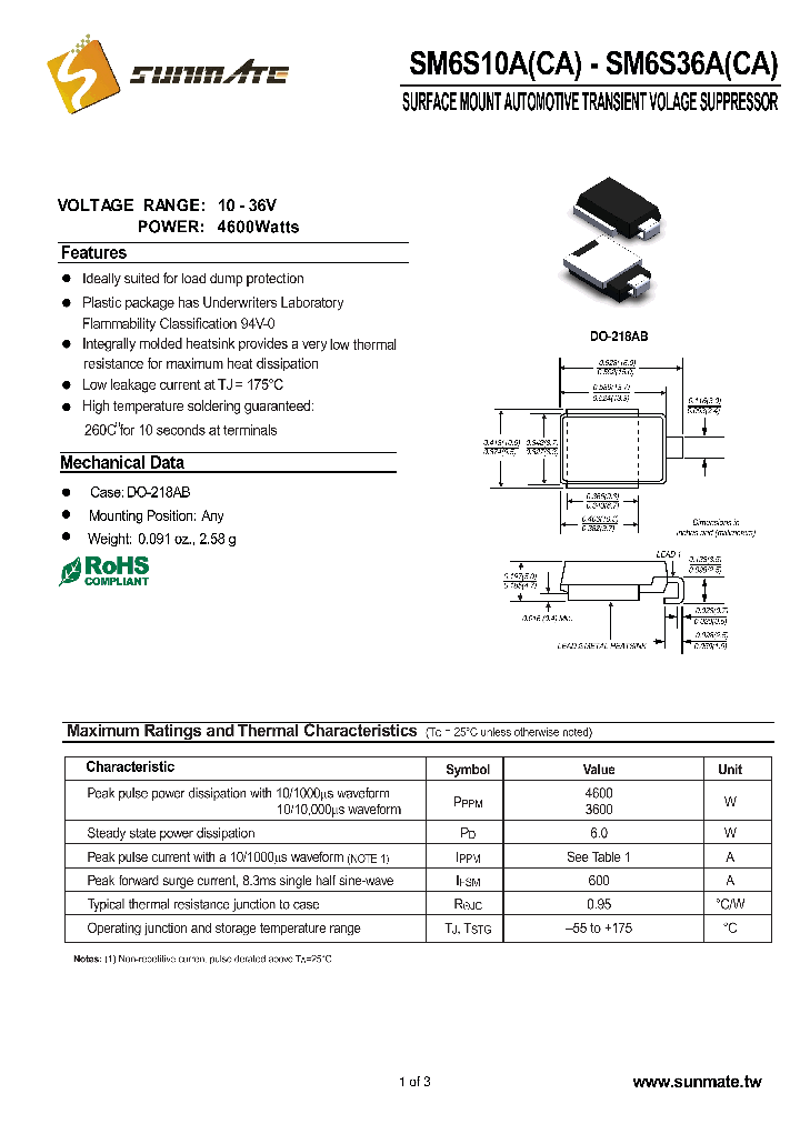 SM6S20CA_8927483.PDF Datasheet