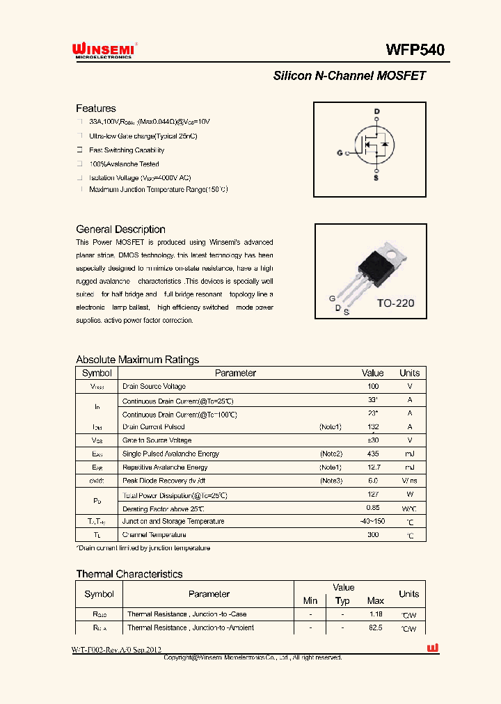 WFP540_8929262.PDF Datasheet