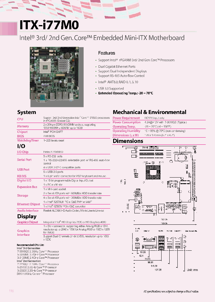 ITX-I77M0_8934231.PDF Datasheet