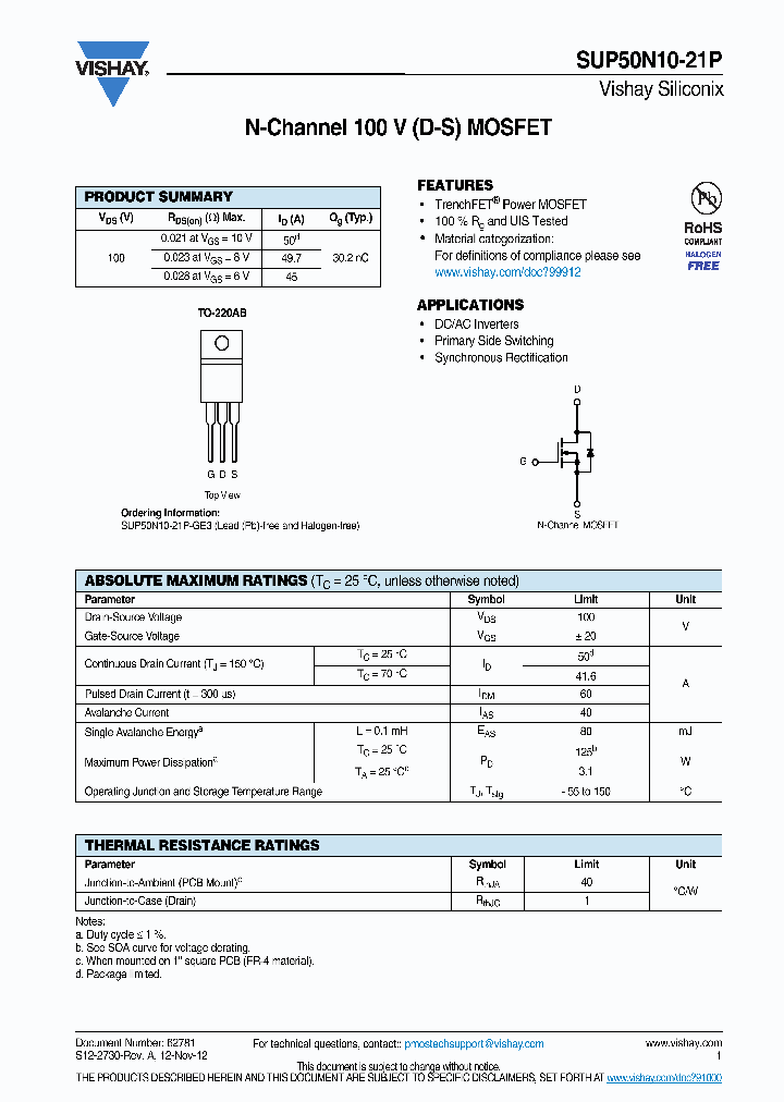 SUP50N10-21P_8939091.PDF Datasheet