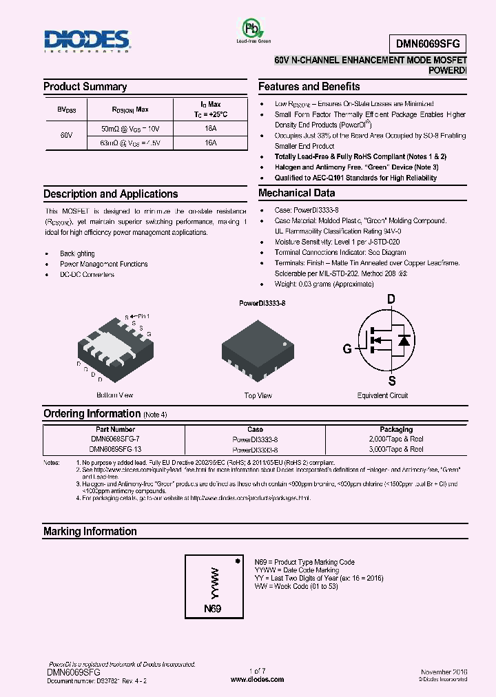 DMN6069SFG_8941363.PDF Datasheet