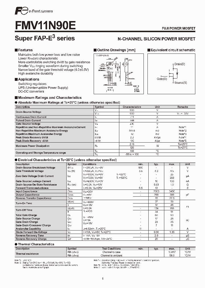 FMV11N90E_8946108.PDF Datasheet