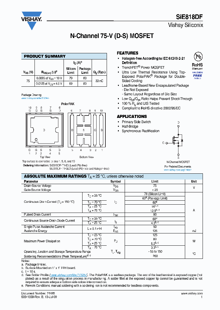 SIE818DF_8947455.PDF Datasheet