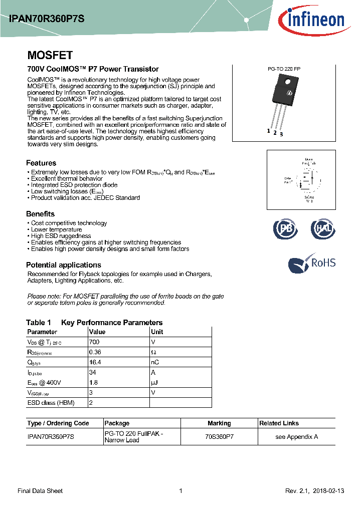 IPAN70R360P7S_8950506.PDF Datasheet