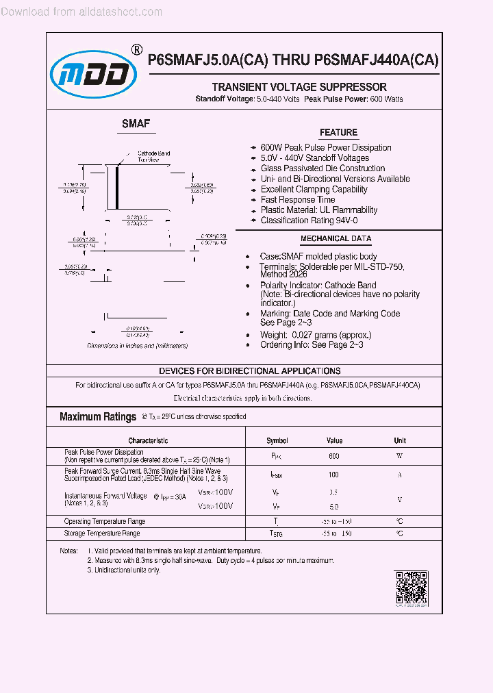 P6SMAFJ50A_8957808.PDF Datasheet