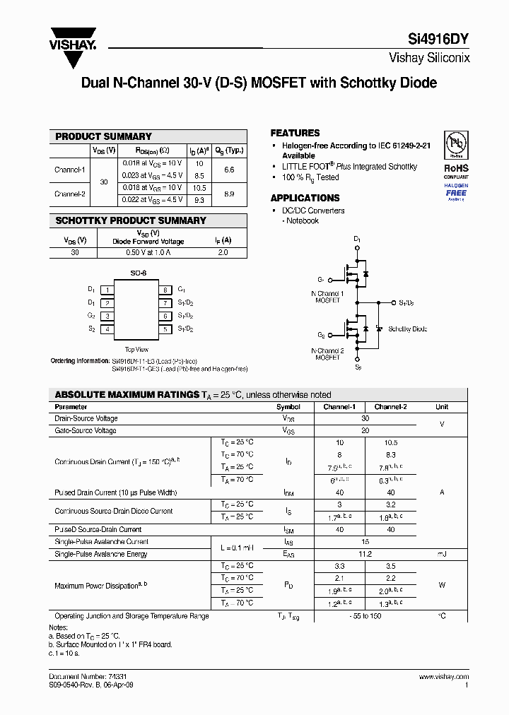 SI4916DY_8957934.PDF Datasheet