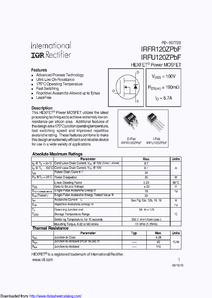 IRFU120ZPBF_8958151.PDF Datasheet