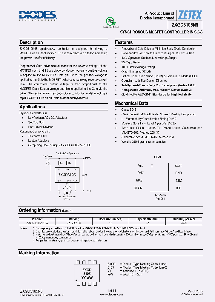 ZXGD3105N8_8959075.PDF Datasheet