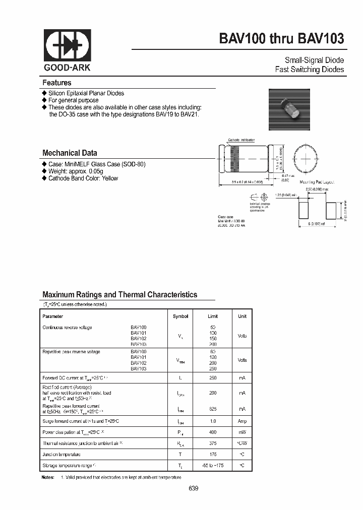 BAV100_8960205.PDF Datasheet