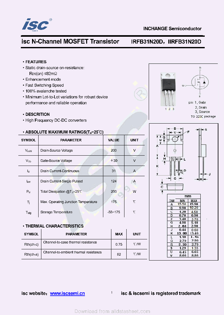 IIRFB31N20D_8960500.PDF Datasheet