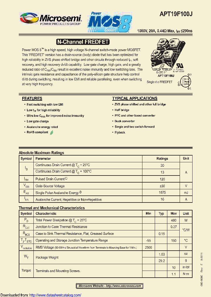 APT19F100J_8961463.PDF Datasheet