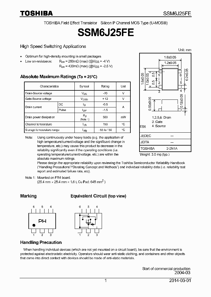 SSM6J25FE_8962604.PDF Datasheet