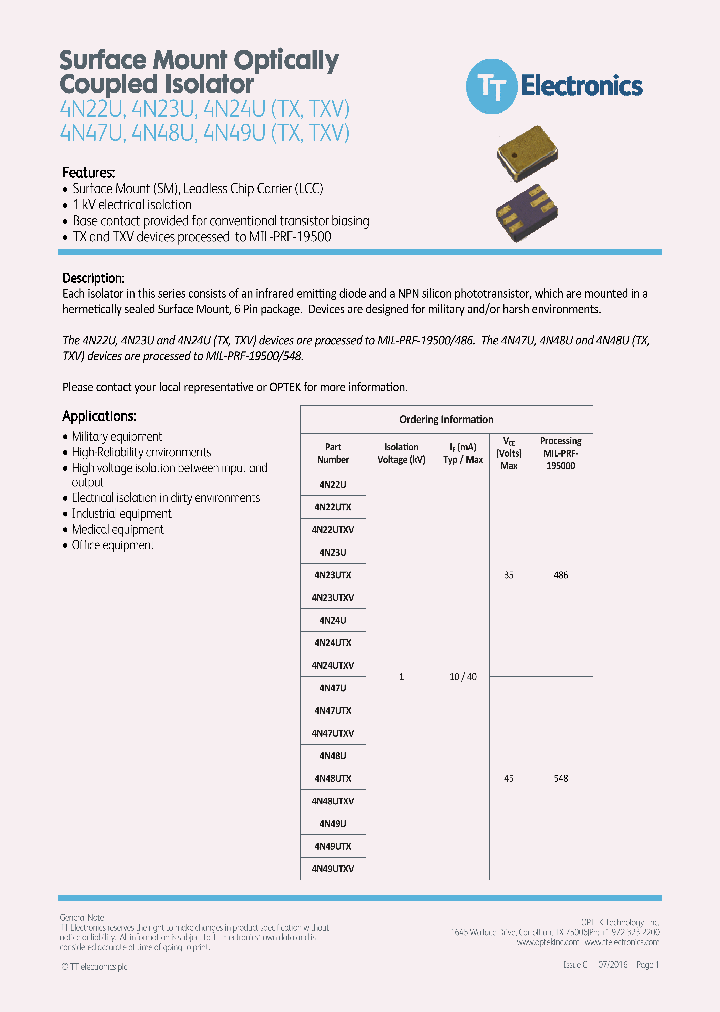 4N22UTX_8966133.PDF Datasheet Download --- IC-ON-LINE