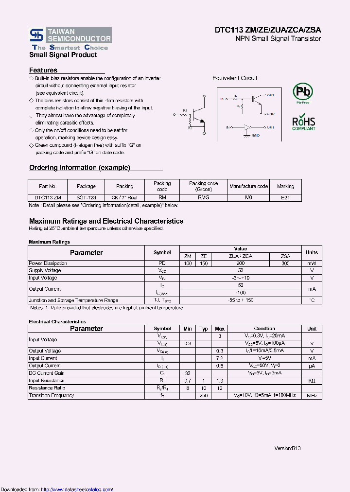 DTC113ZSA_8970561.PDF Datasheet