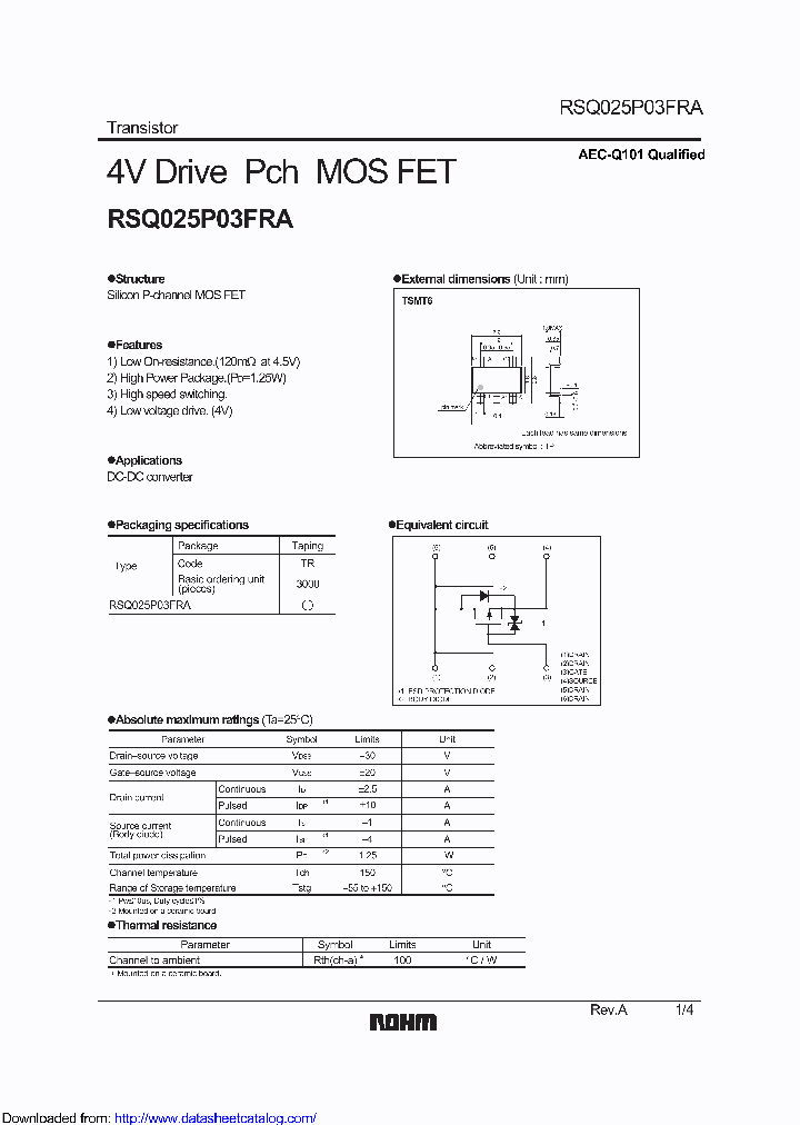 RSQ025P03FRA_8971322.PDF Datasheet