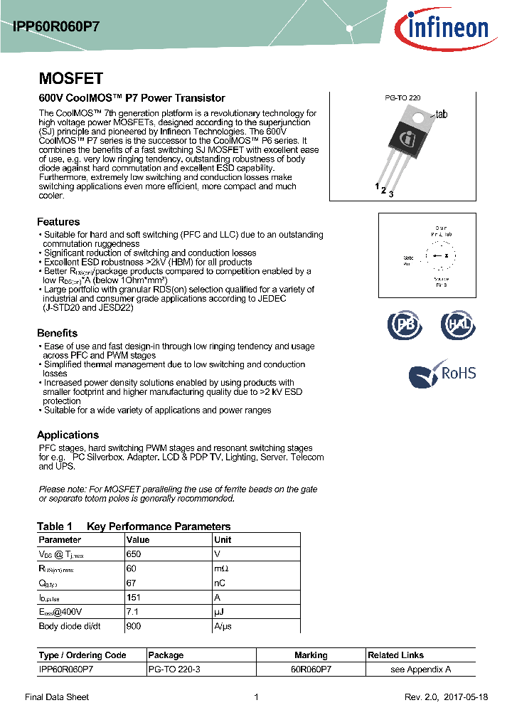 IPP60R060P7_8976516.PDF Datasheet