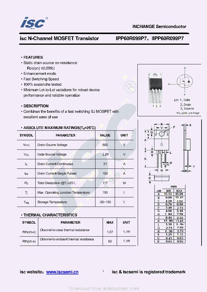 IPP60R099P7_8976524.PDF Datasheet
